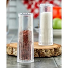 Şık 2'li Kristal Mika Tuzluk ve Biberlik Seti, Modern ve Zarif Tasarım