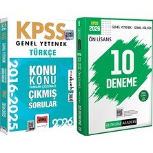 Yargı Yayınevi 2026 Kpss Türkçe 2016-2026 Konu Konu Çıkmış Sorular - 2026 Kpss Ön Lisans Çözümlü 10 Deneme