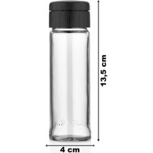 Ayarlanabilir Kapaklı Cam Tuzluk ve Biberlik Seti, Şık ve Kullanışlı