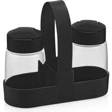 Cam Baharatlık ve Tuzluk Biberlik Seti, Kapaklı, Şık ve Pratik Kullanım