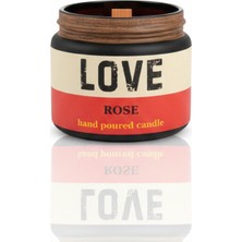 Stworkshop Love: Özel Tasarım Kavanozda Gül Kokulu Mum, 250 gr Doğal Vegan Soya Wa x  Mumu