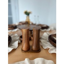 Şık Akasya Tasarımlı Tuzluk ve Karabiberlik Seti Seti