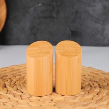 Doğal Bambu Tuzluk ve Biberlik Seti, Şık ve Kullanışlı Tasarım
