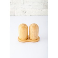 Bambu Sofralık Baharatlık ve Tuzluk Seti, Şık ve Doğal Tasarım