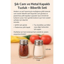 Şık Paslanmaz Çelik Tuzluk ve Karabiberlik Seti, 20ML, Oval, Tek Kişilik
