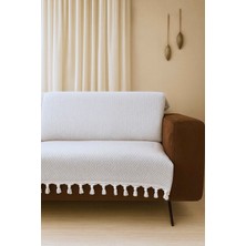 Lunga Vita Başak Desen Dokuma %100 Pamuklu Çok Amaçlı Pike Koltuk Örtüsü 180X230