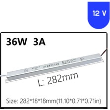 Powerr Led Aydınlatma 12 Volt 3 Amper Kalem Ultra Ince Metal Kasa Trafo
