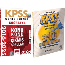 Yargı Yayınevi 2026 Kpss Coğrafya 2016-2026 Konu Konu Çıkmış Sorular - 3 Deneme