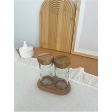 Akasya Standlı Tuzluk ve Biberlik Seti, Şık ve Pratik Kullanım Sağlar