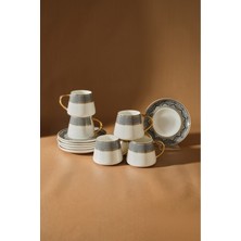 Şık 6'lı Kahve Fincanı Takımı, 80 Ml, Modern Tasarım