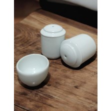 3'lü Porselen Tuzluk Seti, Şık ve Dayanıklı Baharat Kabı Seti