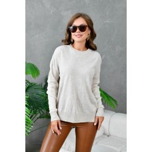 Lujiz Kadın Kazak Basic Bisiklet Yaka Kazak Kadın Kazak Taş - 10245