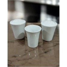 Şık 3'lü Porselen Tuzluk, Biberlik ve Kürdanlık Seti