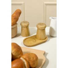 Bambu 2'li Tuzluk ve Biberlik Seti, Şık ve Kullanışlı Tasarım