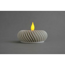 Polizer Spiral Formlu Tealight Mumluk | Modern Dekoratif Mumluk