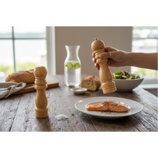 Ahşap Öğütücü Set, Karabiber ve Tuzluk, 21-22 Cm, Şık ve Fonksiyonel