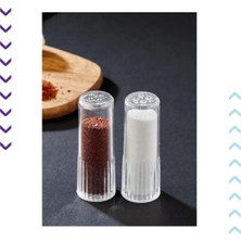 2'li Kristal ve Akrilik Tuzluk Seti, Baharatlık ve Melamin Tuzluk Pack