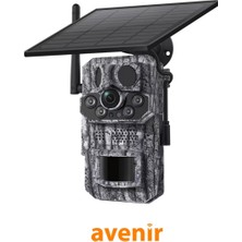 Urfakent AV-S443H 3mp 4g Solar Panelli Gps Black Light Fotokapan Gece Görüşlü Sesli Kamera