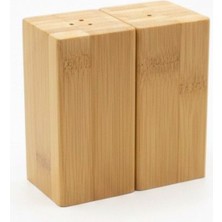 Bambu Kare Magnetli Tuzluk ve Karabiberlik Seti, Şık ve Pratik Tasarım