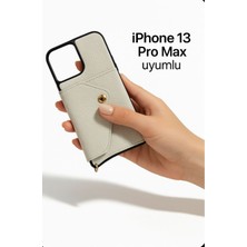 Cep Telefonu Kılıfı Cüzdanlı Beyaz Deri Görünümlü