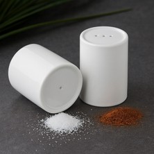 Şık 2'li Beyaz Porselen Tuzluk Seti, Pratik ve Estetik Tasarım