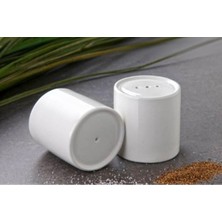 2'li Porselen Tuzluk Seti, Beyaz, 5,5x6 Cm, Şık ve Kullanışlı