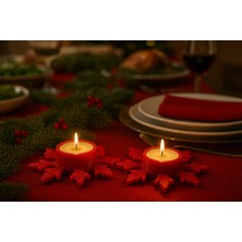 Mir Store 2’li Kar Tanesi Mumluk Seti – Dekoratif Tealight Mumluk –  Masa ve Ev Süslemesi
