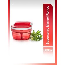 Tupperware Süpersonic Manuel Rondo 300ML Kırmızı Renkli Çok Amaçlı Kullanım İçin Pratik Saklama Kabı