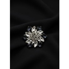 Barış Dizayn Bros Swarovski Kristalli Çiçek Tasarımı Broş