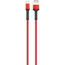 Mobilefix Kırmızı LS64 Type-C USB Kablo