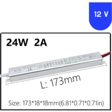 Powerr Led Aydınlatma 12 Volt 2 Amper Kalem Ultra Ince Metal Kasa Trafo