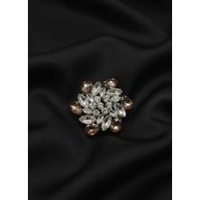 Barış Dizayn Bros Swarovski Kristalli Çiçek Tasarımı Broş