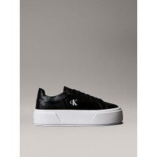 Calvin Klein Kadın Lace Up Deri Detaylı Platform Sneaker