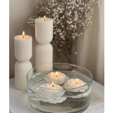 UltraNova Yüzen Şakayık Kokulu Mumlar, Su ve Yüzeyde Şıklık Sağlayan 3'lü Set