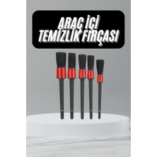 5 Adet Oto Detaylı Temizleyici Araç Içi Temizlik Fırça Seti Koltuk Döşeme Kapı Toz Alma Fı