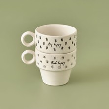 Şık Seramik Espresso Fincanı Çiftli Set, 105 Cc, Modern Tasarım