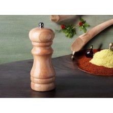 El Değirmeni, Bambu, 15 Cm, Doğal ve Şık Tasarım, Kullanışlı ve Dayanıklı