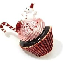 Royaleks Kardan Adamlı Kek Yılbaşı Broş - Kırmızı