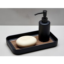 Polizer Ahşap Izgara Tabanlı Sabunluk & Tezgah Organizeri | Modern Minimal Stil