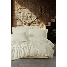 Beğenal Krem Renkli % 100 Pamuklu Valeria Ultra Soft Washed Çift Kişilik Nevresim Takımı