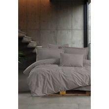 Beğenal Vizon Renkli % 100 Pamuklu Valeria Ultra Soft Washed Çift Kişilik Nevresim Takımı