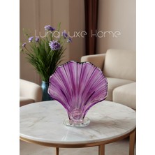Luna Luxe Home Dekoratif Kristal Cam Incili Dik Istiridye Obje