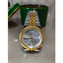 Captiva Şık Tasarım | Çelik & Altın Tonlu Bilezik | Tarih Göstergesi - Erkek Kol Saati