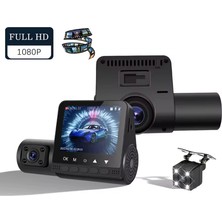 Çift Lensli Araç Kamerası GLR-0076 Park Monitörü Gece Görüş Dvr 1080 Hd