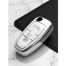 Lanitra Ford Focus Fiesta Mondeo Kuga Transit Connect Custom Galaxy Nano Anahtar Kılıfı Sustalı Beyaz