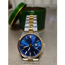 Captiva Şık Tasarım Kol Saati – Mavi Kadran / Çelik + Gold Kordon