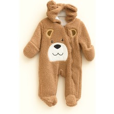 NerKids Erkek Çocuk Ayıcık Nakışlı Tulum