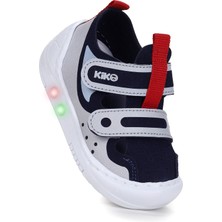 Kiko Kids Nera Cırtlı Işıklı Erkek Bebek Yürüyüş Spor Ayakkabı