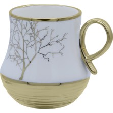 Altın Detaylı Şık Porselen Kupa, Zarif ve Kaliteli Tasarım