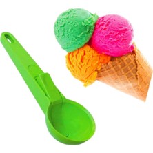 Just Cheap Store Pratik Mandallı Plastik Dondurma Servis Sunum Kepçesi Kaşığı (4741)